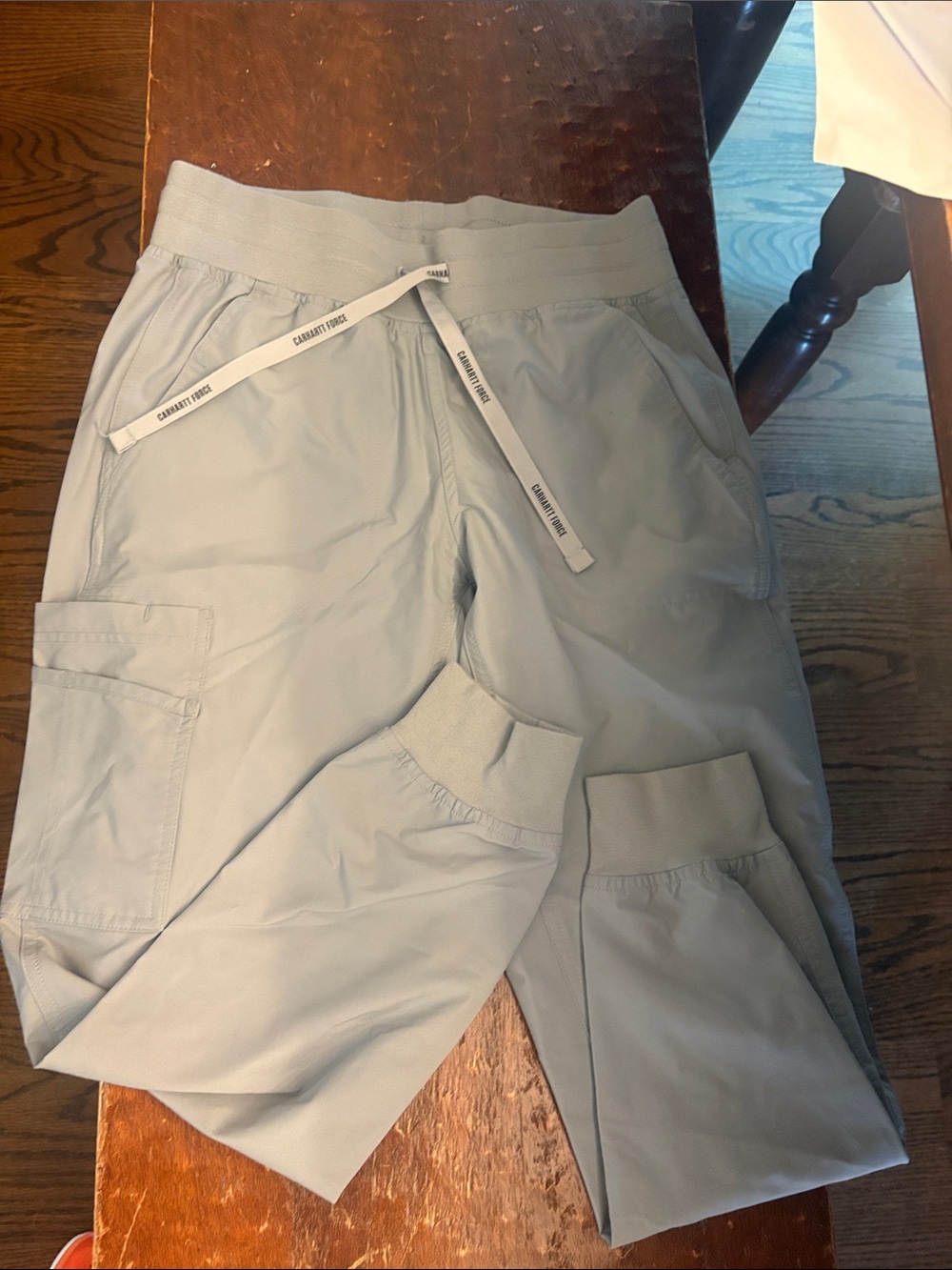 Carhartt Light Gray Women's Ankle-Length Cargo Joggers